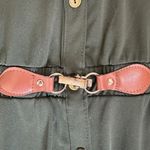 Always Indigo Shirt Dress Olive Green Button Front Belted Long Sleeve Size 1X Photo 4