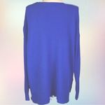 LORD & TAYLOR royal blue crew neck sweater with button detail in size XL. EUC Photo 6