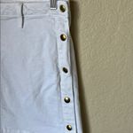 frame denim FRAME white side button mini stretch skirt Photo 2