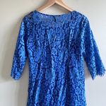 Anthropologie  HD in‎ Paris Women's Urban Chic Electric Blue Lace Dress S… Photo 9