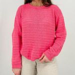 vintage coastal cowgirl bubblegum pink slouchy pointelle crewneck sweater size m Size M Photo 0