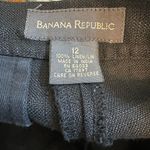 Banana Republic  Black Linen Wide Leg Structured Pants Women's Size 12 Photo 4