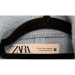 ZARA  Blue Tweed‎ Sparkle Cropped Moto Jacket Women's Size S | Twee | Coquette Photo 1