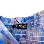 Nasty Gal Floral Sweatheart Crop Top Sheer Balloon Sleeve New Photo 6