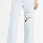 Levi's Levi’s Premium Ribcage Straight Ankle Light Wash High Rise Distressed Jeans Photo 0