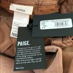 Paige  Women's Harper Jeans with Flutter Waistband Self Belt, Mocha, Size 34, NWT Photo 7