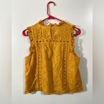 Anthropologie Maeve by Tilly Eyelet Blouse Sz 4 Sunflower Yellow Photo 3