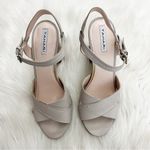 Tahari  Marianne Tan / Nude Leather Sandals heels Photo 3