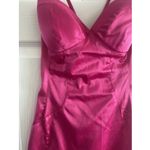 Rubber Ducky Productions Women's Small Pink Satin Babydoll Mini Dress Event Glam Photo 3