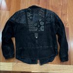 Sea dream Vintage 90s Black Suede Jacket with Embroidered Details Y2K Size S Photo 7