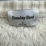 Aritzia Sunday Best Peggy Cable Knit Sweater Whisper White Women's Small Wool Photo 3