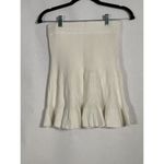 Free People solid gold rib knit mini skirt in ivory size medium Photo 1