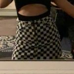 Urban Outfitters black and white checker skirt Photo 3