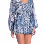 Show Me Your Mumu Bailey Tie Back Romper Blue S Photo 0