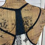 Earthbound  Trading Co. Printed Mini Dress Black Tan Medium Photo 6