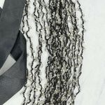 Black Multi Strand Beaded Ribbon Tie Necklace Photo 3