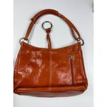 Micro Firenze Leather Hobo Bag Designer Ring Accent‎ Shoulder Bag Brown Photo 5