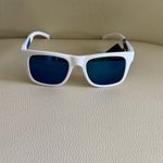 True Religion  White Sunglasses with Blue Mirrored Lenses  Photo 6