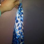 Tibi New York 100% silk blue cheetah print office skirt Photo 4