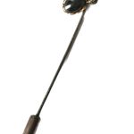 Vintage Dangly Black Gemstone Stick Hat Pin Silver Photo 0