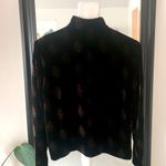 EAST Black Velvet Jacket With Red Buds Size M Photo 2