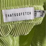 THATS SO FETCH Stassi Shirt Dress Belted Size 4 Lime Green Pleated Collared Photo 3