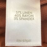 J. Jill Linen Blend Crop Pants WOMEN Size 18 Rust Zip Fly Stretch Formal Casual Brown Photo 5