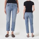 AGOLDE  X Tuckernuck Riley High Rise Straight Leg Jeans Quiver Light Medium Wash Photo 5