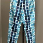Lafayette 148 Stanton Blue Tie Dye Ankle Pants Size 4 Photo 1