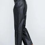 Princess Polly Encore Black Faux Leather Pants Relaxed Straight Leg W Size 8 Photo 8