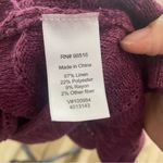 Coldwater Creek Women's Burgundy Open Knit Linen Blend Cardigan Sweater Size M Photo 2