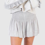 Koch Erica Shorts Skirt Skort Pleated Silver Gray Pull On Women’s Size Small Photo 0