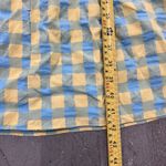 ZARA  Women's Yellow Blue Gingham Maxi Dress XS Puff Sleeve Tiered Cottagecore Photo 3