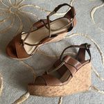 Jimmy Choo | Nelson 100 mm Tan Leather Cork Wedges 35.5 Photo 0