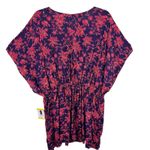Lands' End NWT Floral Dolman Sleeve Lightweight Short Cover Up Dress Sz M 1 Photo 2