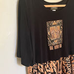 Vintage More Jazz Giraffe Print Dress Size 14 Black Photo 2