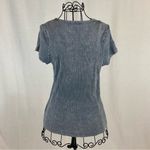 Apt. 9  Gray Ribbed Top with Turquoise and Rhinestone Butterfly Whimsigoth Photo 11