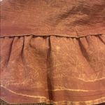 Altar'd State NWT Altar’d State $65 Burnt Orange Ruffle Babydoll Long Sleeve Tee 100% Cotton M Photo 7