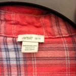 Aerie Plaid Button Up Flannel Shirt Red Blue XS Photo 2