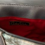 Carlos Falchi Crossbody Purse Flower Embellished Snakeskin Pattern Chain Strap Blue Photo 10