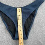 J.Crew Textured Curved Waist Cheeky Bikini Swim Bottom Blue Size Small BC050 Photo 1
