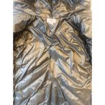 Helmut Lang Gray Down Puffer Jacket with Hood Asymmetrical Zip Womens Small S Photo 9