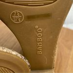 Bamboo  Royce Snake Print Lace Up Cage Wedge‎ Shoes Tan Brown 7.5 Peep Toe Photo 10