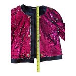 Allegra K  pink sequin cropped jacket Size Small Photo 4