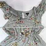 Torrid Gray Floral Ruffle Sleeve Chiffon Skater Flare Dress Size 2X Photo 5