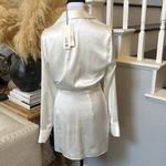 ZARA  Elegant Pearl Draped Satin Effect Long Sleeve Mini Dress Size XS Photo 5