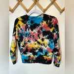 MOTHER The Square Sweatshirt‎ Medium Crewneck Tie Dye Pullover Vertigo Black Blue Size XS Photo 6