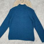 La Vincunita Women’s 100% Baby Alpaca Sweater Cardigan Full Zip in Blue XL Photo 7