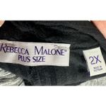 Rebecca Malone  Black Open Front Cardigan Blouse , Size 2XL Photo 11