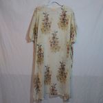 Band of Gypsies  Cream Floral Open Front Sheer Kimono Duster Bohemian Size XS/S Photo 1